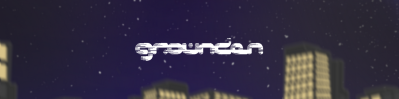 Header image with Grownden's press photo background and his logo.